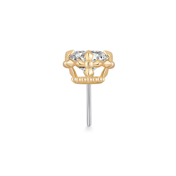 REMY | 5.5mm Lab Grown Diamond Accented Threadless Flatback Earring