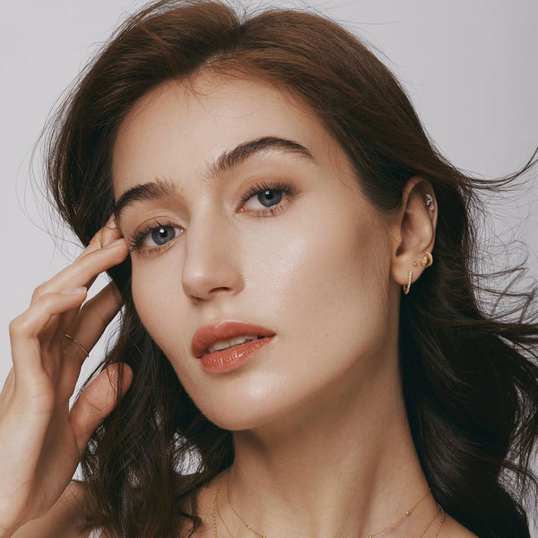 LEONA | Marquise Dangle Lab Grown Diamond Threaded with Flatback