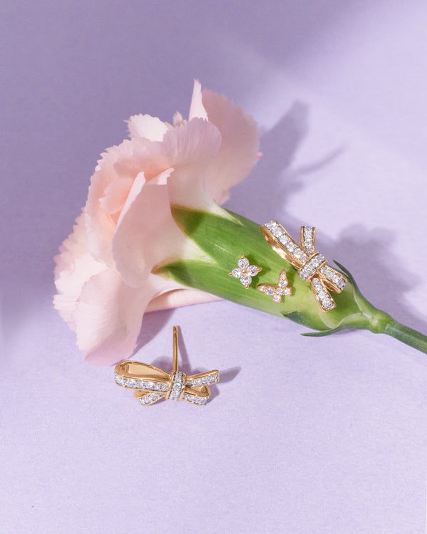 CASSANDRA | Marquise Lab Grown Diamond Butterfly Threadless Flatback Earring