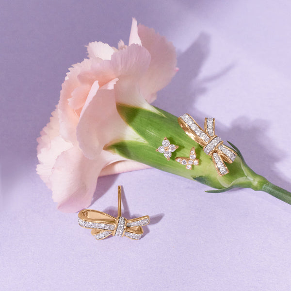 TESS | Lab Grown Diamond Bow Pair Stud Earrings