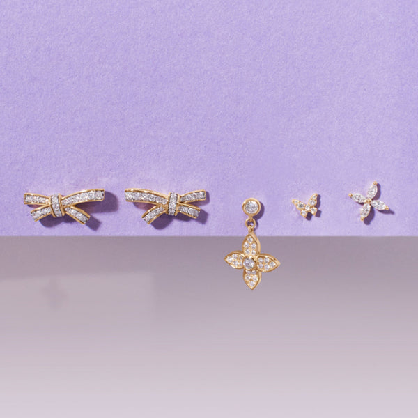 TESS | Lab Grown Diamond Bow Pair Stud Earrings