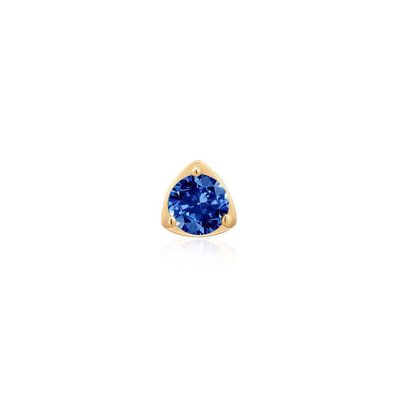 INDIGO | Lab Grown Sapphire Threadless Flatback Earring