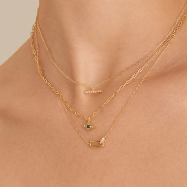 Gold Glam Interlock Necklace