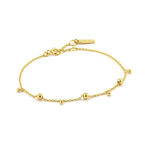 Gold Modern Drop Balls Bracelet