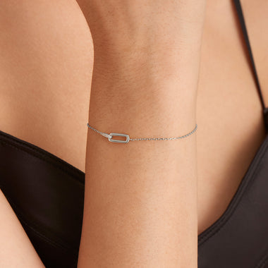 Silver Glam Interlock Bracelet