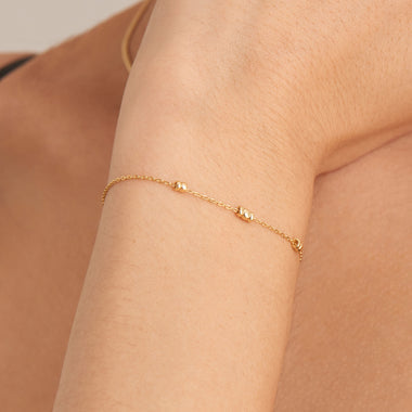 Gold Smooth Twist Chain Bracelet