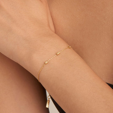 Gold Smooth Twist Chain Bracelet
