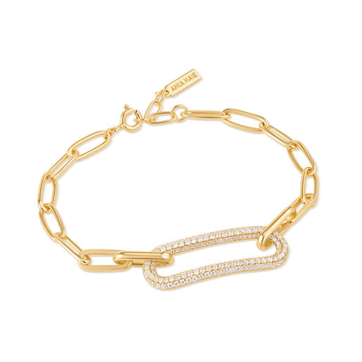 Gold Pavé Link Bracelet