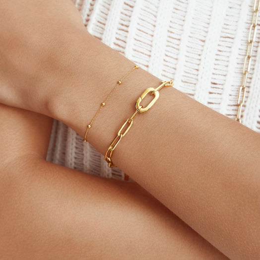 Gold Linked Chunky Bracelet