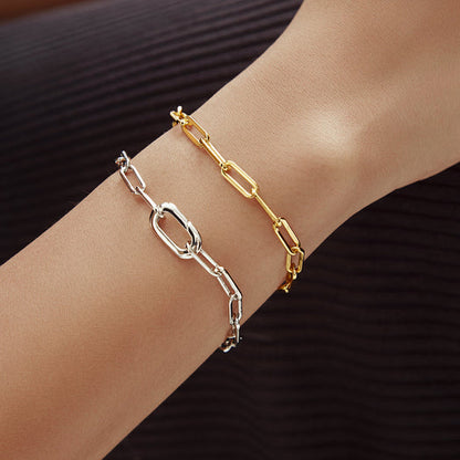 Gold Linked Chunky Bracelet