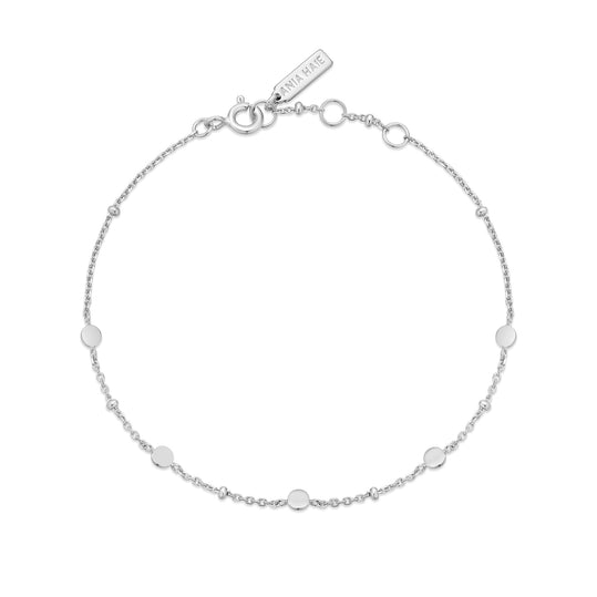 Silver Disc Station Bracelet