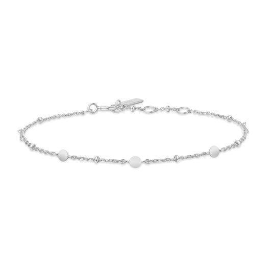 Silver Disc Station Bracelet