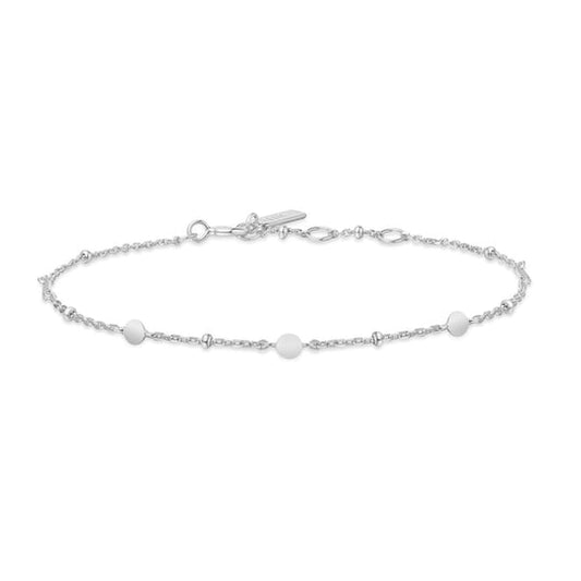 Silver Disc Station Bracelet