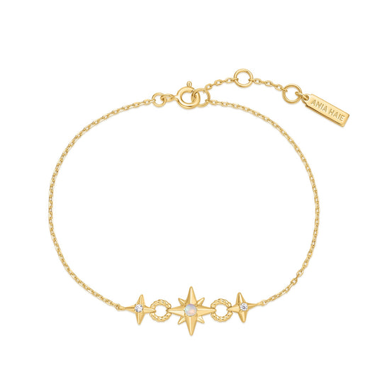 Gold Linked Star Bracelet