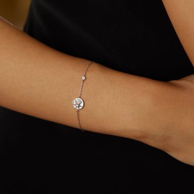 Silver Star Mother-of-Pearl Bracelet