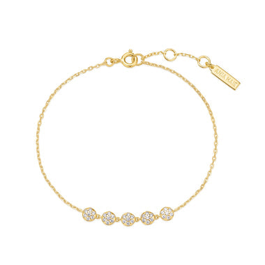 Gold Pavé Multi Beaded Chain Bracelet