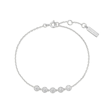 Silver Pavé Multi Beaded Chain Bracelet