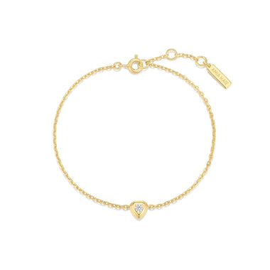Gold Sparkling Tiny Shield Bracelet