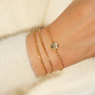 Gold Paper Clip Chain Bracelet