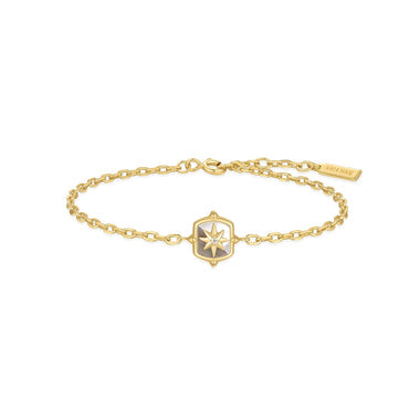 Gold Colour-Block Mother of Pearl Star Bracelet