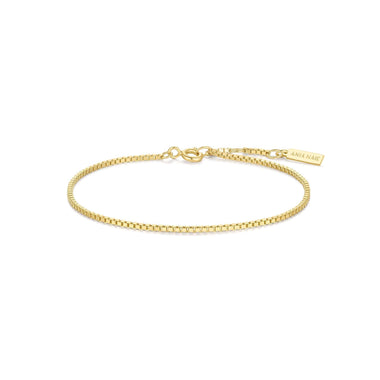 Gold Box Chain Bracelet