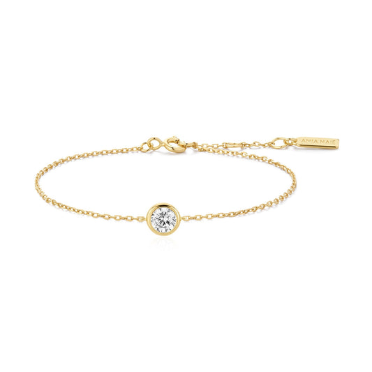 Gold Just You Solitaire Bracelet