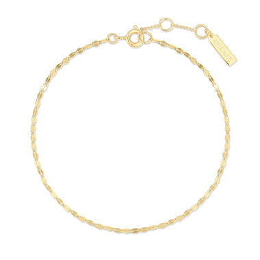 Gold Textured Chain Bracelet