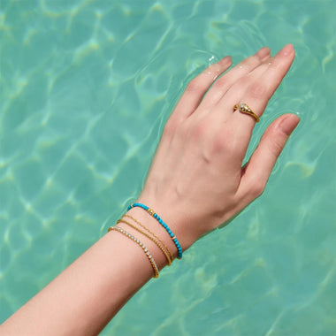 Gold Textured Chain Bracelet