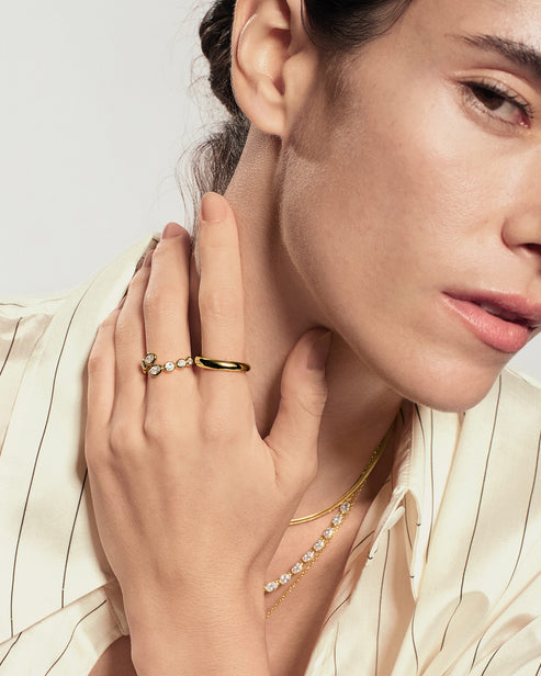 Gold Spiral Adjustable Ring
