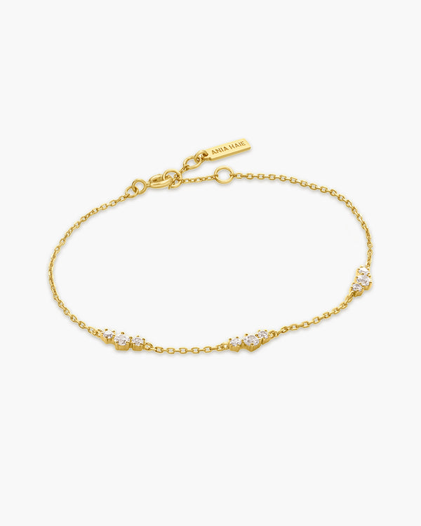 Gold Cluster Station Bracelet