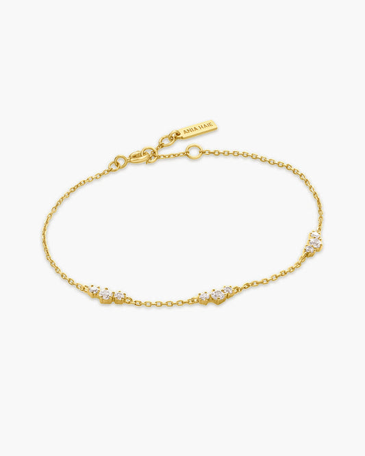 Gold Cluster Station Bracelet