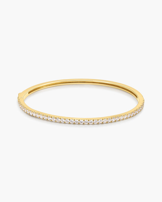 Gold Pavé Tennis Bangle