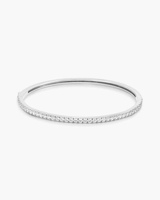 Silver Pavé Tennis Bangle