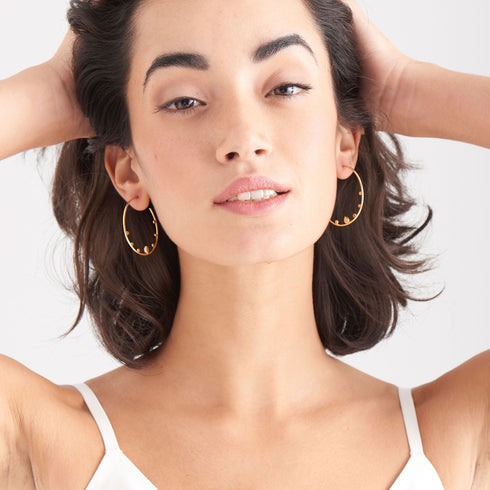 Gold Dream Open Hoop Earrings