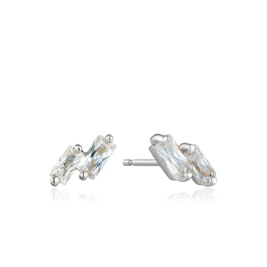 Silver Glow Stud Earrings