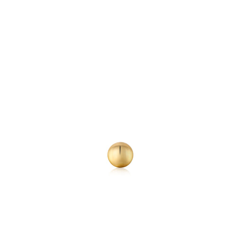 Gold Sphere Barbell Single Earring