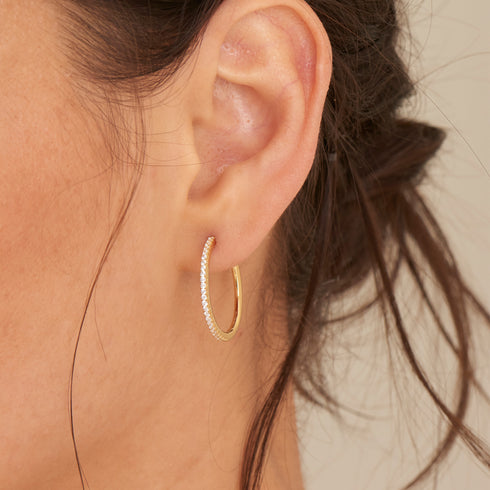 Gold Glam Hoop Earrings