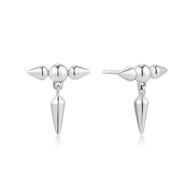 Silver Point Stud Earrings