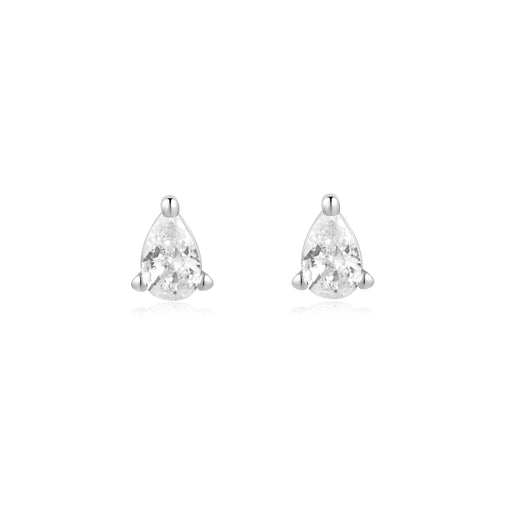 Silver Pear Studs