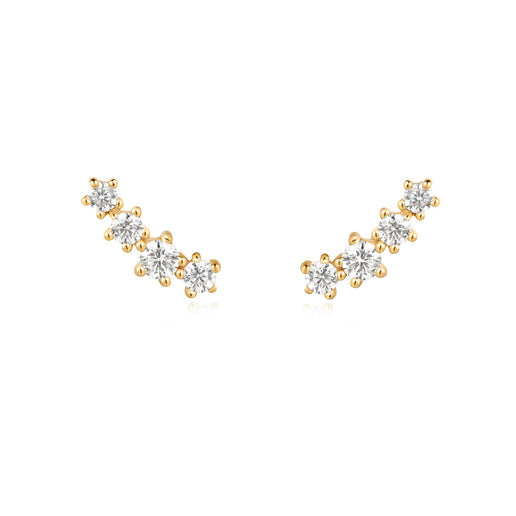 Gold Sparkle Climber Studs