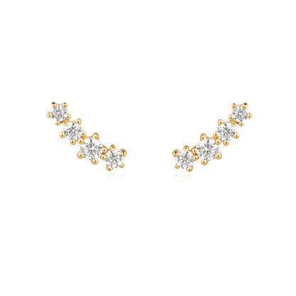 Gold Sparkle Climber Studs