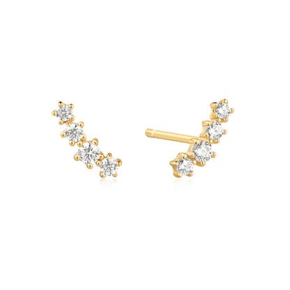 Gold Sparkle Climber Studs