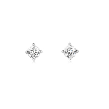 Silver Solitaire Studs