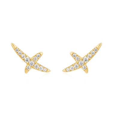 Gold Kiss Pavé Studs