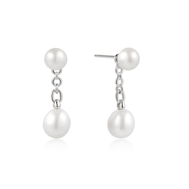 Silver Freshwater Pearl Stud Ear Jackets