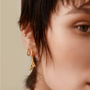 Gold Solitaire Cubic Zirconia Barbell