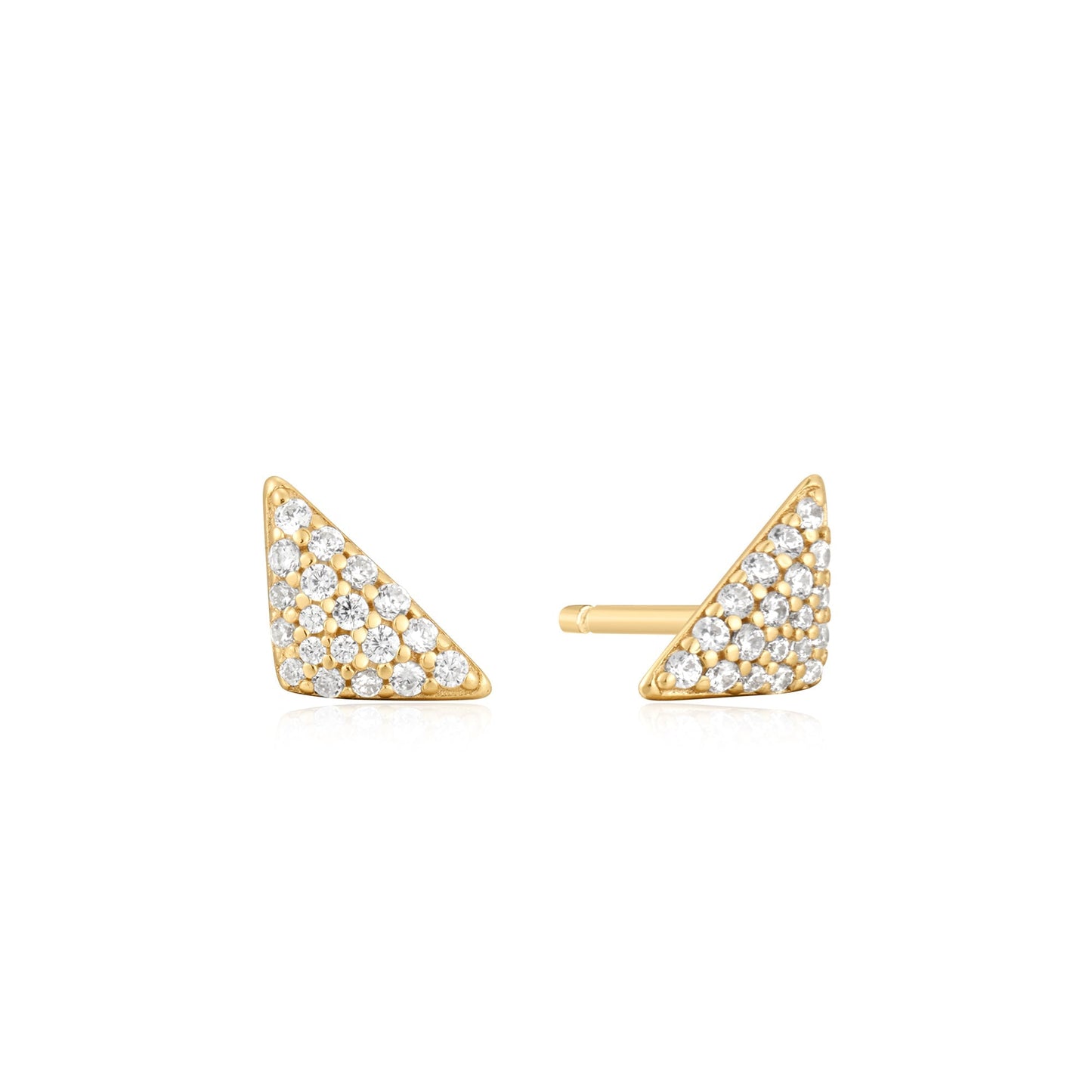 Gold Triangular Pav¨¦ Studs