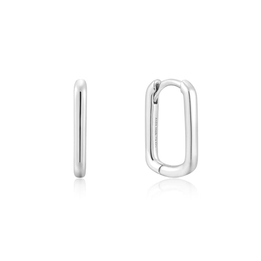 Silver Large Oval Huggies