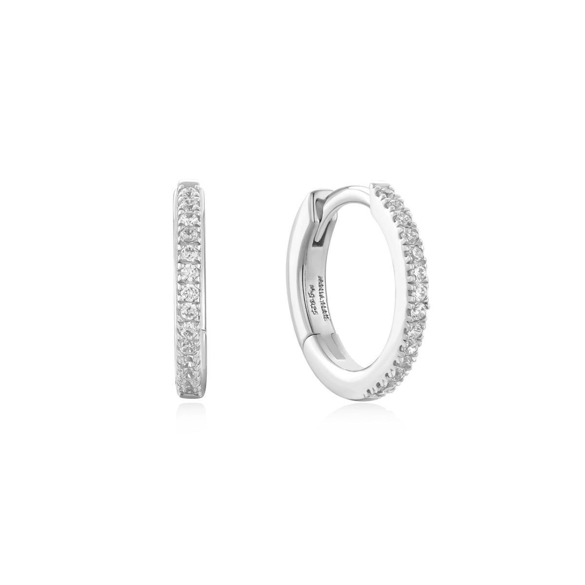 Silver Classic Pav¨¦ Huggies