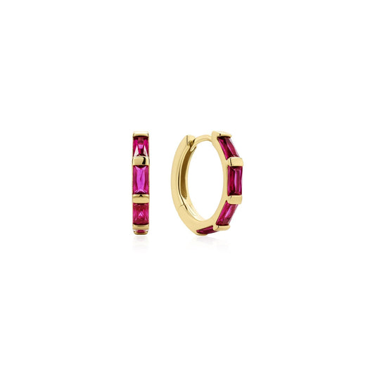 Gold Ros¨¦ Holiday Huggie Hoop Earrings